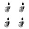 Service Caster 3'' SS Nylon Wheel Swivel 1-1/2'' Expanding Stem Caster Set, 4PK SCC-SSEX20S314-NYS-112-4 - alternate 1